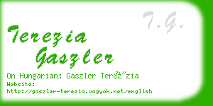 terezia gaszler business card